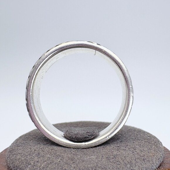 VTG Sterling Silver 925 Interlocking Rope Design Spinner Band Ring Size 12.5 - Picture 4 of 8